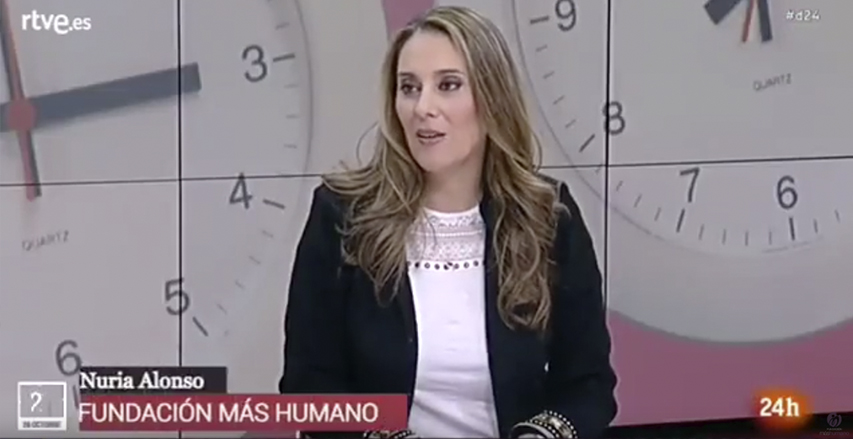 26/10/2018. Nuria Alonso, Directora de Comunicación de Fundación máshumano, en TVE 24H