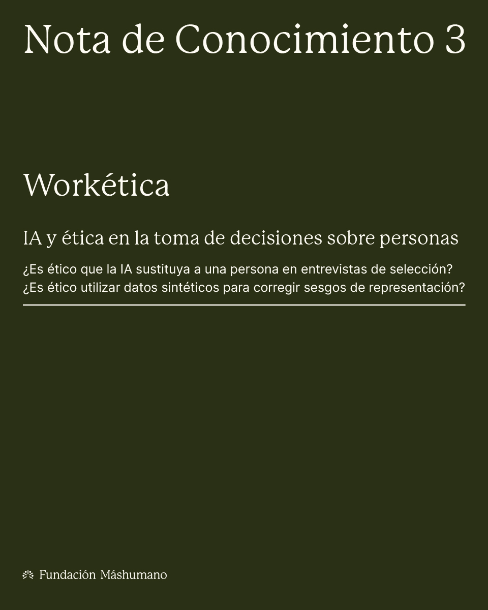 &iquest;Es &eacute;tico el uso de IA en entrevistas de selecci&oacute;n y utilizar datos sint&eacute;ticos para corregir sesgos de representaci&oacute;n?